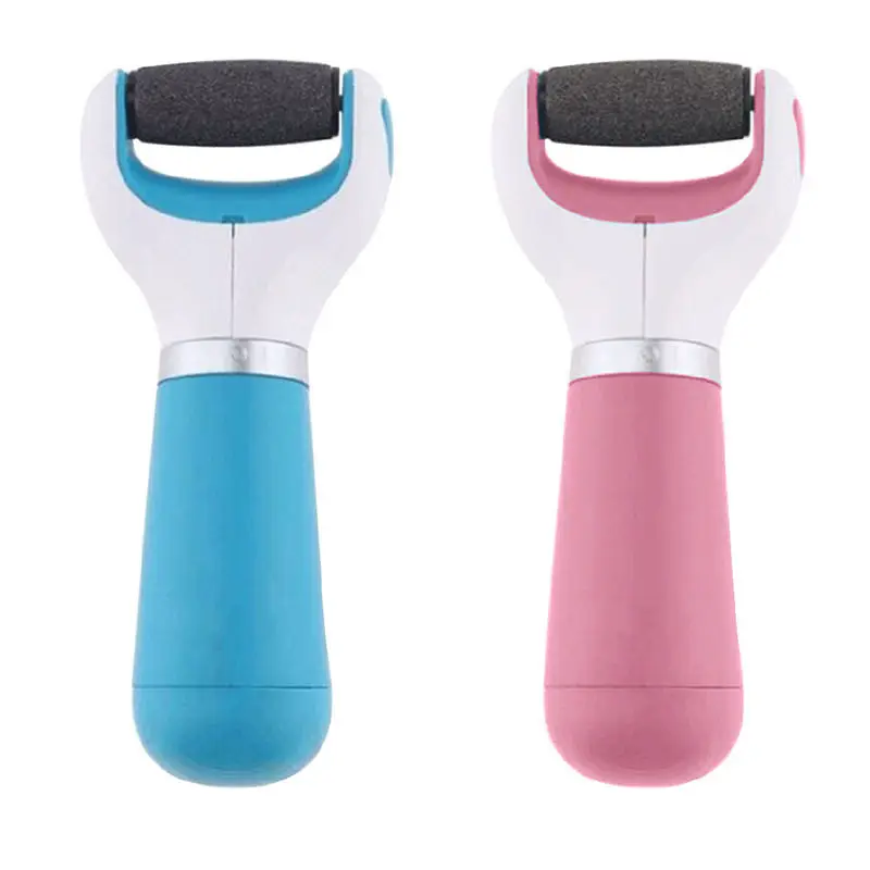 Pedicure Perfect USB Electronic Dry Foot File (Blue/Pink), Regular Coarse Roller Head for Feet, Removes Hard and Dead Skin