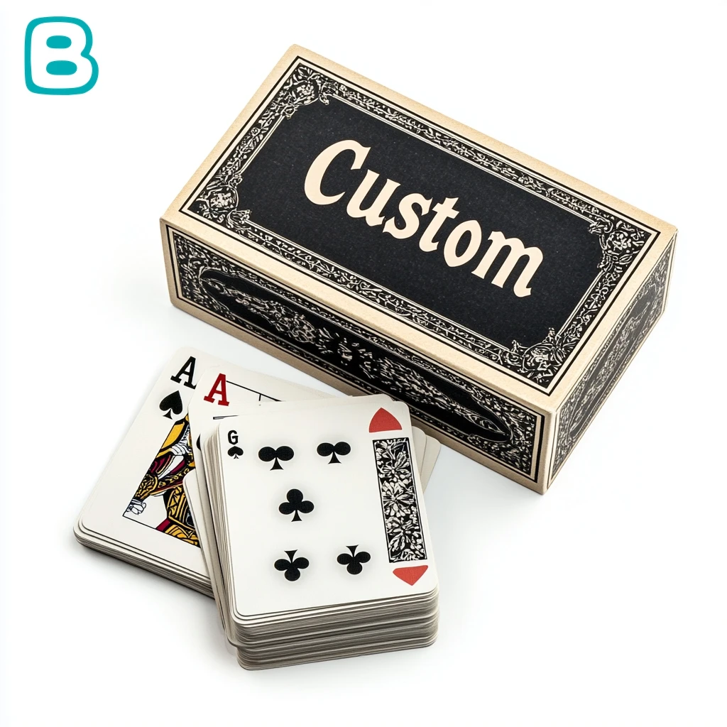 Custom High Quality Various Sizes Printed Logo PVC and Paper Poker Player Cards Professional Poker Game Wholesale Sales