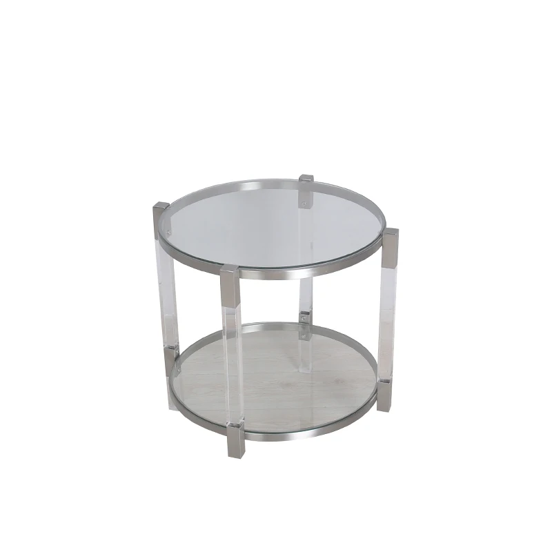 
Wayfair transparent clear glass + metal side table 