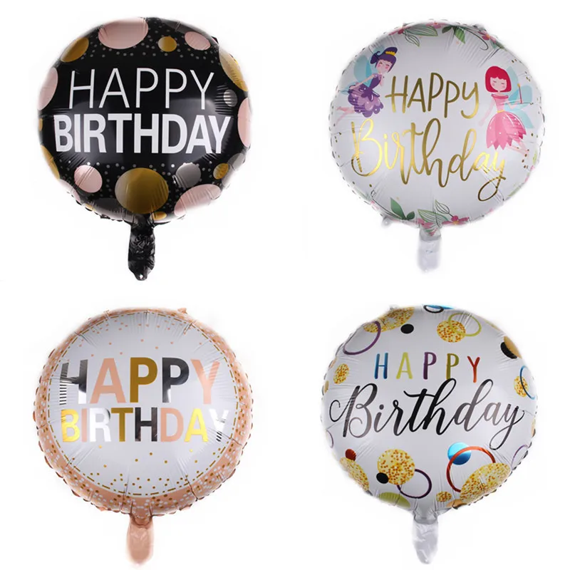 DJTSN 18 inch happy birthday aluminum film balloon baby birthday party decoration decorative balloon wholesale balloon