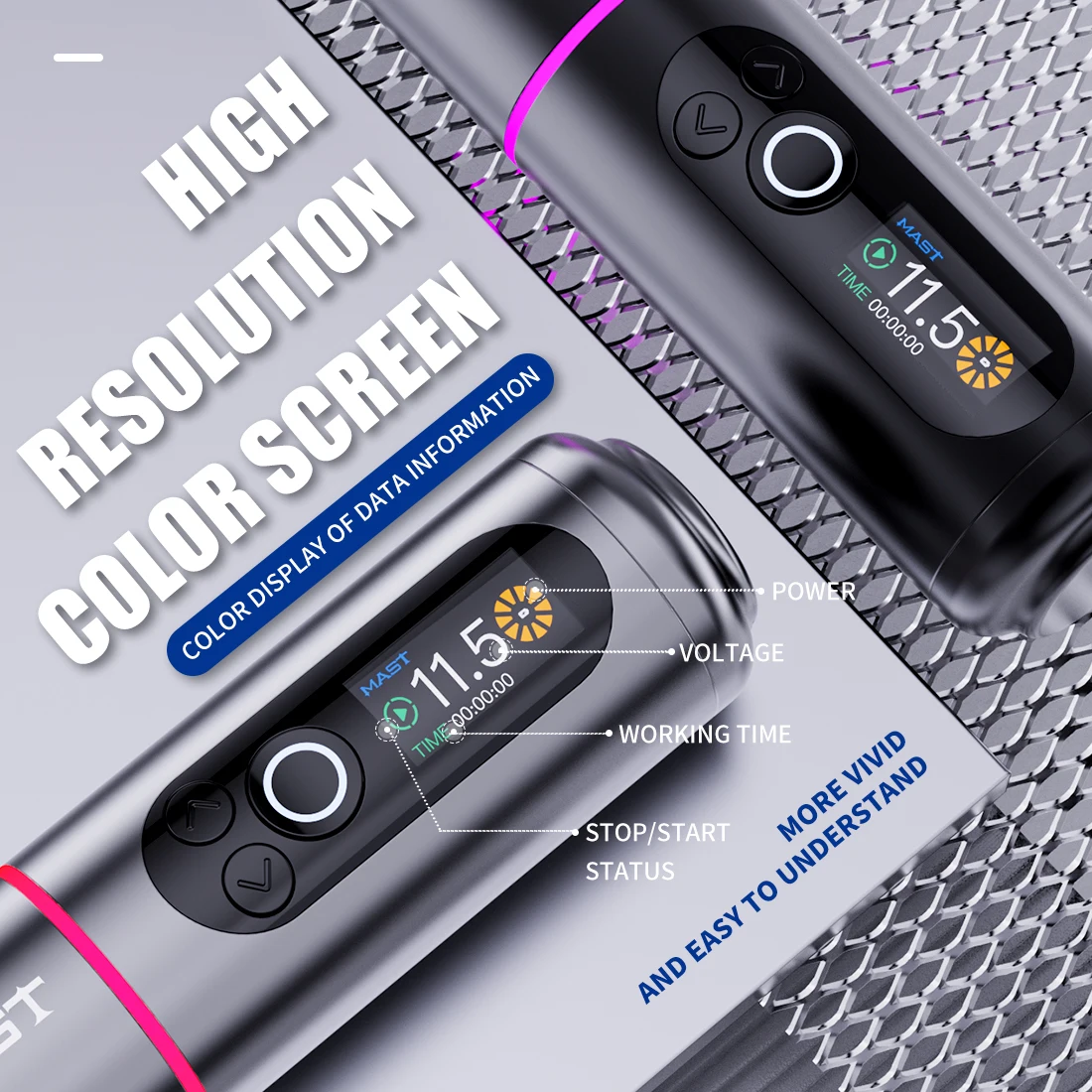 Mast Archer 2 Brushless Motor Professional Rechargeable & Wireless Tattoo Pen Machine 2000mAh