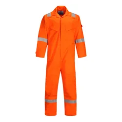 Wholesale Workwear Flame Retardant Clothing Flight Suit FR Fire Retardant Safety Frc Nomex Pilot Coveralls with Reflector