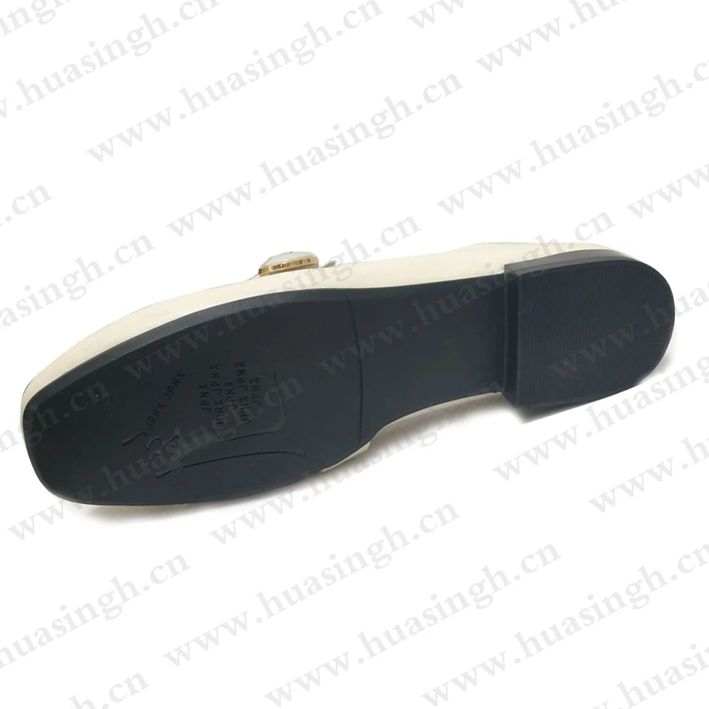 LXG,sharp toe style white full grain leather peas shoes for lady easy wear anti-slip rubber outsole low heel causal shoes HSW061