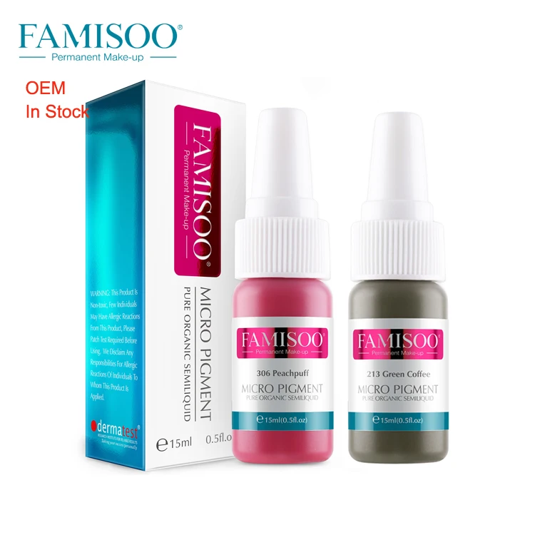Manufacturer OEM price custom logo spmu makeup pigments mts pmu ink organic liquid permanent makeup pigment
