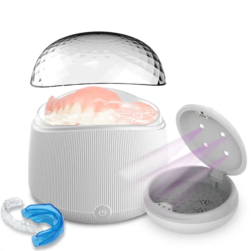 New Design Customized Portable Jewelry Watch Glasses Ultrasonic Uv High Frequency Cleaning Machine Denture Cleaner Set