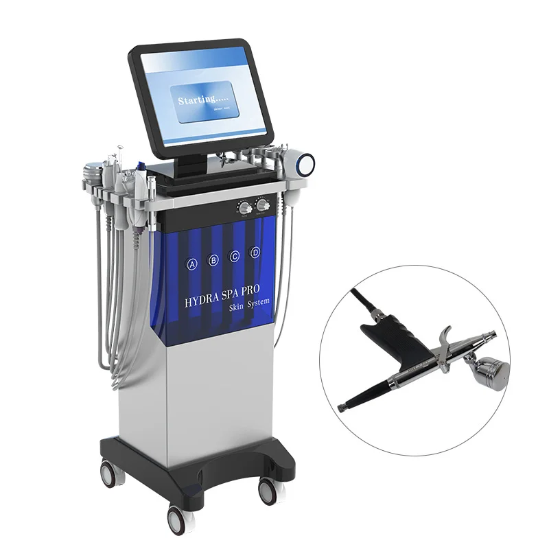 Newangie  hot selling 14 in 1 led skin tightening acne treatment hydra crystal dermabrasion beauty facial machine