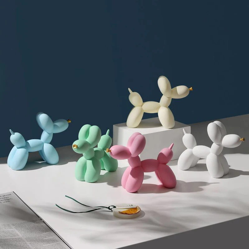 Nordic balloon dog resin dogs statue figurines animal statues home decor
