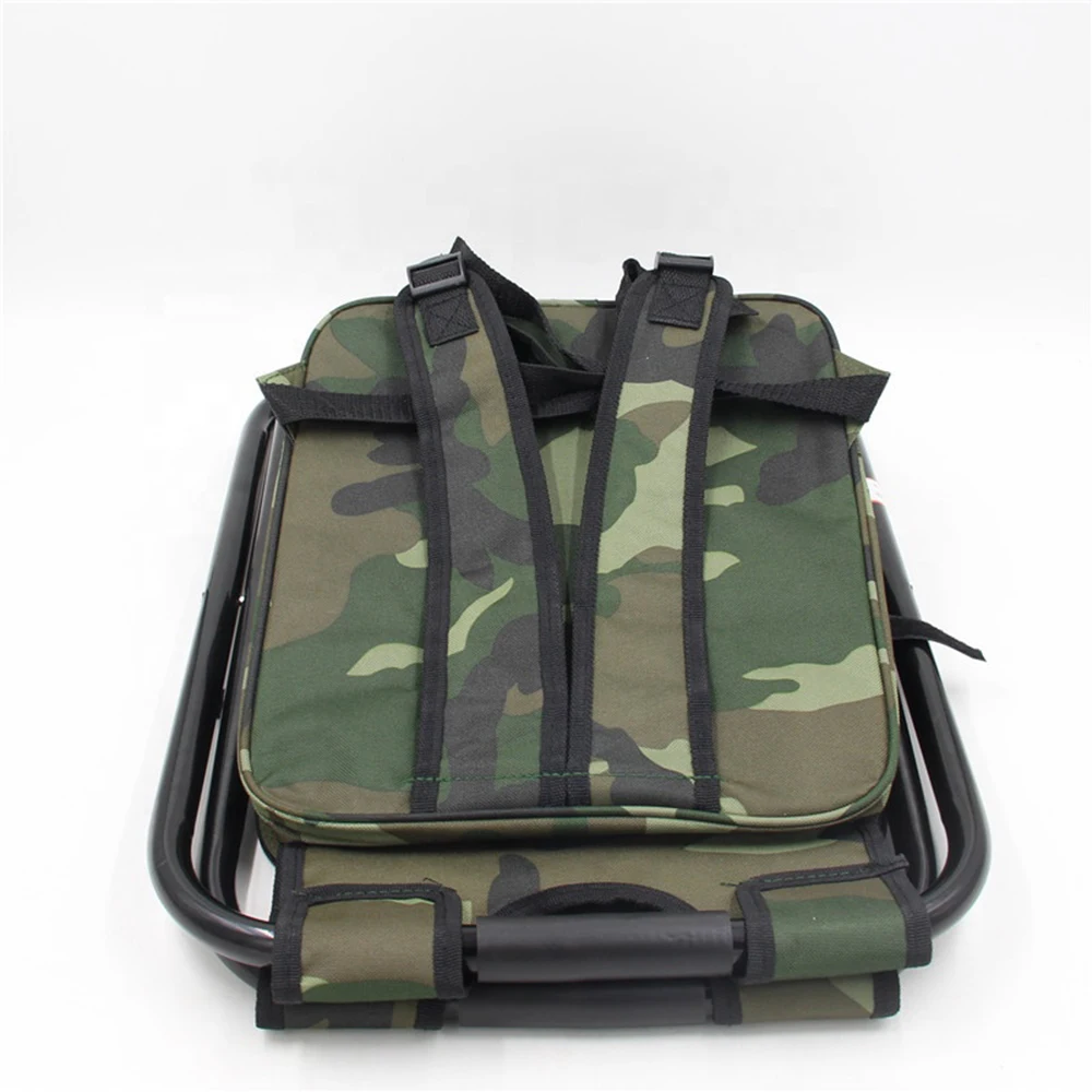 Folding Camping Chair Stool Backpack with Cooler Insulated Picnic Bag Hiking Camouflage Seat Table Bag Fishing Travel Beach BBQ