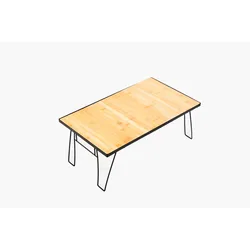 Areffa Outdoor Portable Korea Roll folding metal bamboo Grain Camping Tea Table For Picnic