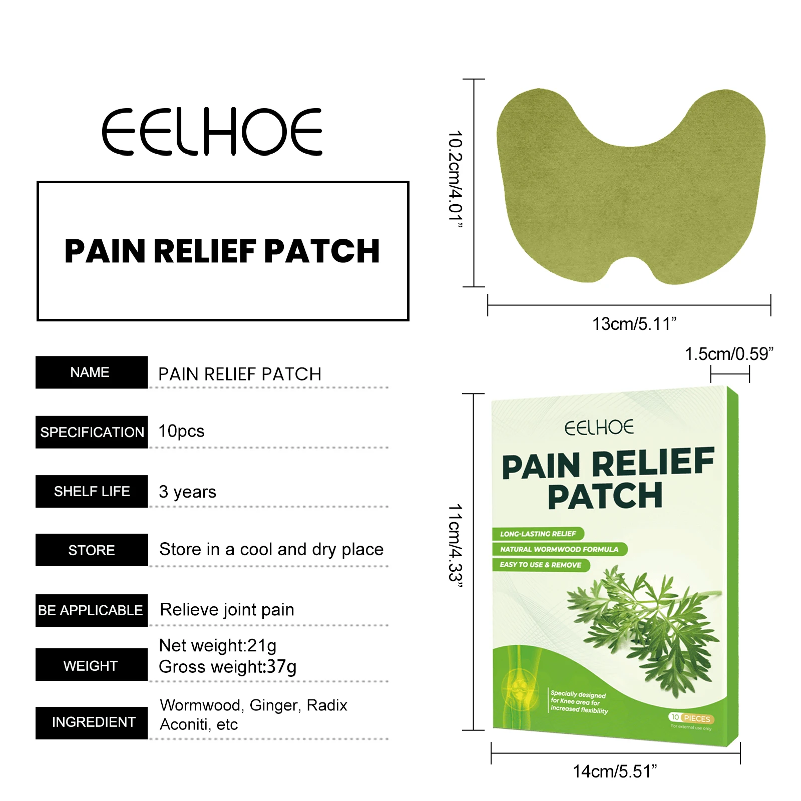 Trending Products 2023 Wormwood Pain Relief Patch To Relieve Joint Lumbar Vertebra Cervical Knee Leg Bone Pain Health Care Patch