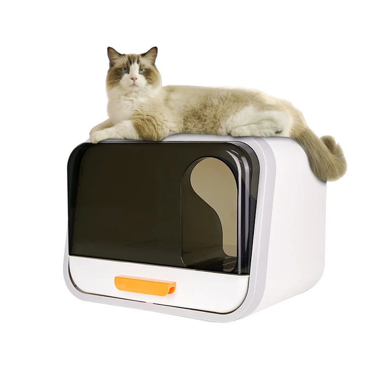 Luxury Large Portable Square Cat Litter Toilet Furniture Cat Litter Box Toilet  For Cat