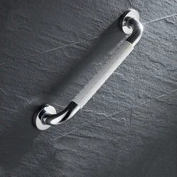 Антискользящая безопасная поручня из нержавеющей стали SUS304 и пластика АБС для туалета для ванной комнаты