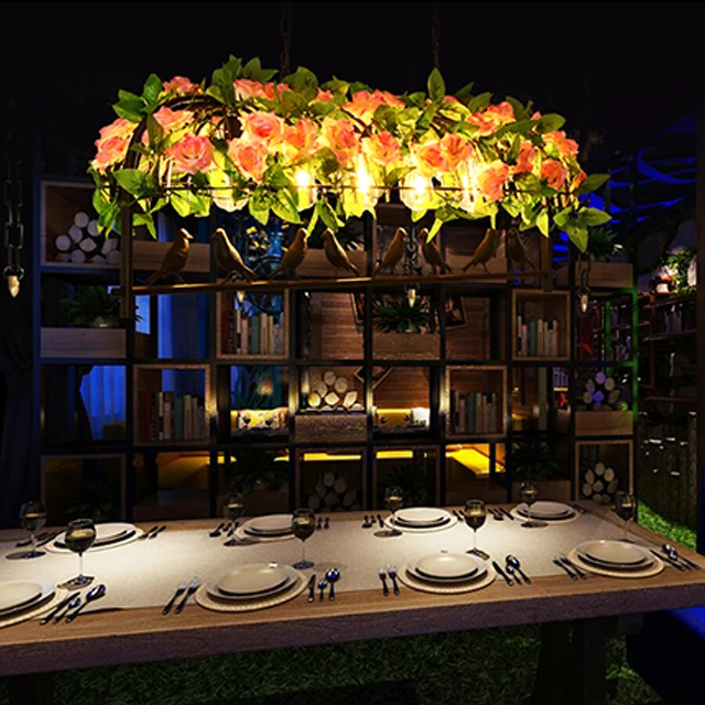 Industrial Pendant Light Big Woven Hemp Rope Grow Plants Hanging Decorative Bubble Lamps used in Barber Shop Dinner
