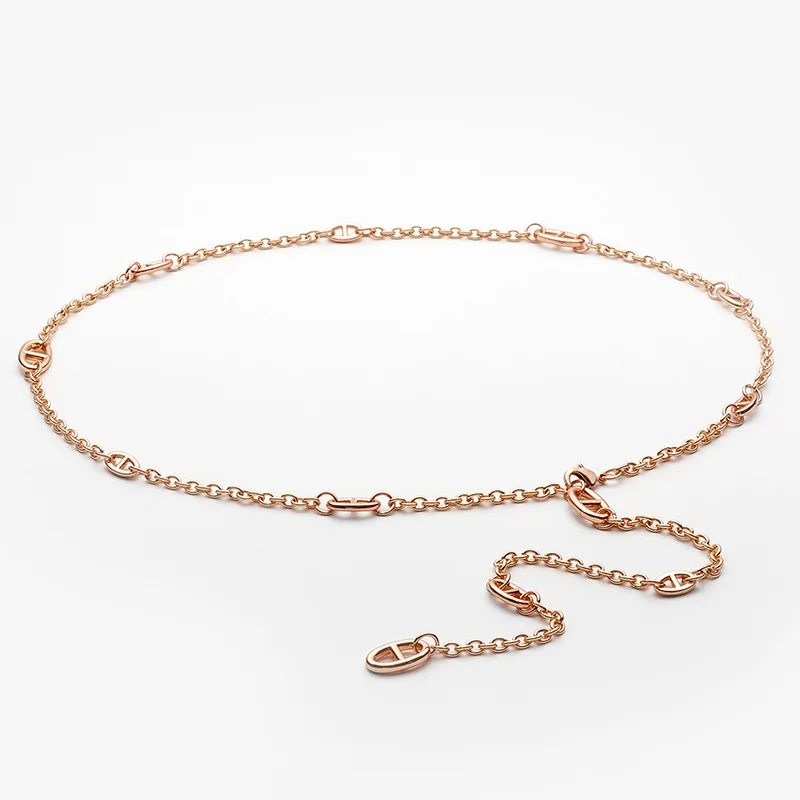 Wholesale Fashion Gold Silver Chain Accessories Women Chain Belt Waist Custom Logo