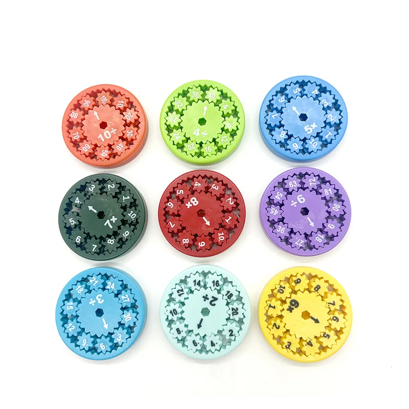 2024 New 9pcs Math Facts Fidget Spinners Toy Learning Add Subtract Multiplication Division Education Math Game Toys for Kids