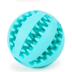 Wholesaler Durable Natural Rubber  Dental Care Teeth Cleaning Pet Chew Ball Rubber Dog Toy