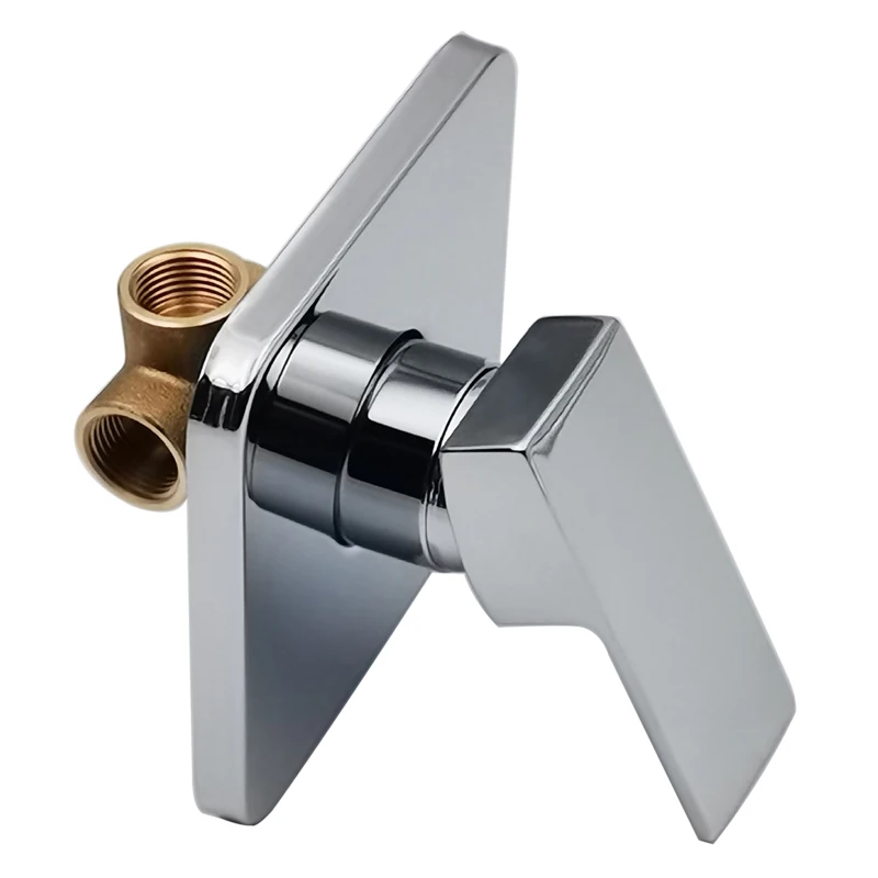 Square Manual Brass Stop Concealed Valve Shower Rain Faucets Mixers For Showers 1307