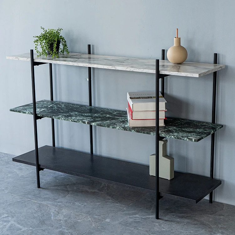 Dongrong wood bookshelf storage bookcases display  Wood and Metal Horizontal Bookshelves