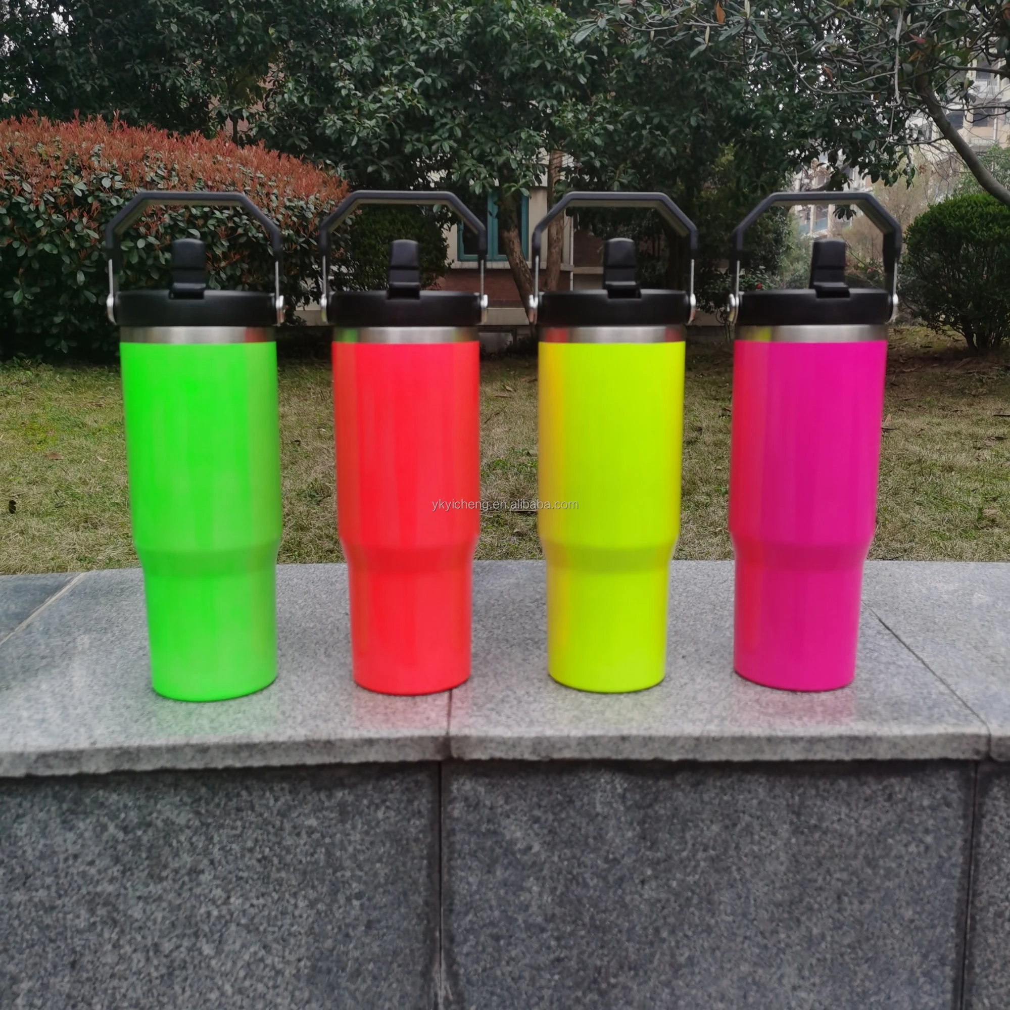 2024 Neon Pink Green Yellow Red Cups Blank Sublimation Neon Fluorescence 30oz gifts  Tumbler for Dye Sublimation Heat Press