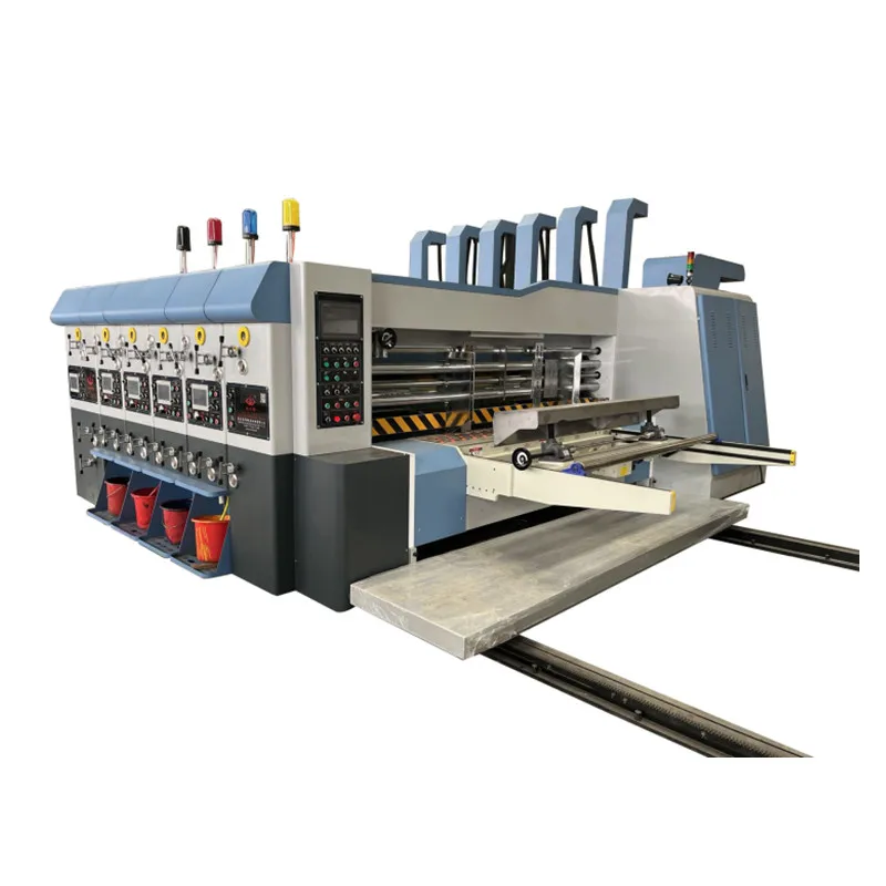 best quality corrugated cardboard printing machine with die cutting slotting to make carton box