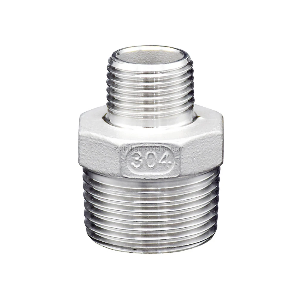 X22057ST 304 Stainless Steel Pipe Fitting Male Thread Reducing Coupling