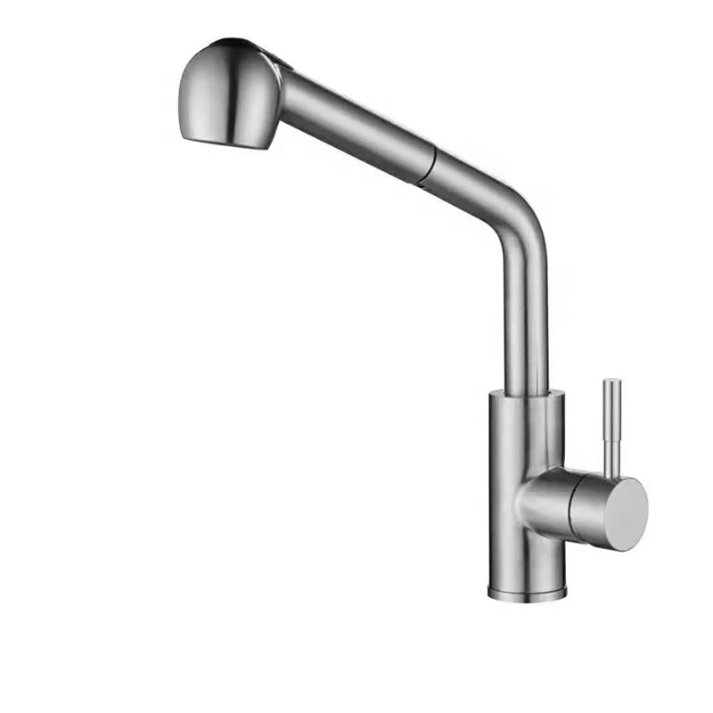High Quality 304 Stainless Steel Pull Out kitchen Faucet With Sprayer