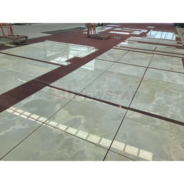 Newstar Wholesale Polished Green Jade Onyx Marble Stone Slabs For Table Bathroom Wall Onyx Tiles