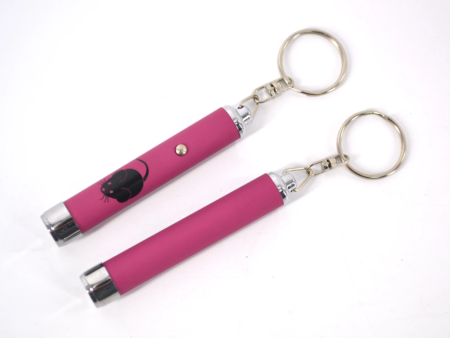 Interactive LED Projection Training Pet Led Laser Pointer Cat Toy Light Keychain With Mouse or Fish Shadow Playing