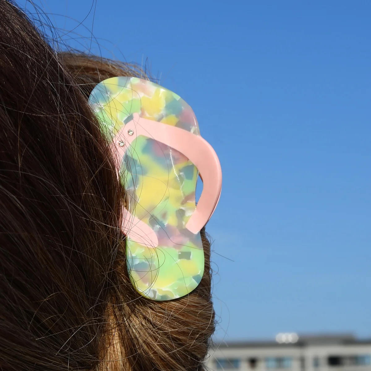 personalized acetate hawaiian summer hair claw custom acetate shape hair clip claw for summer holiday