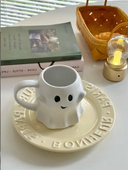 Wholesale Ceramic Ghost Cups Halloween Mugs drinkware