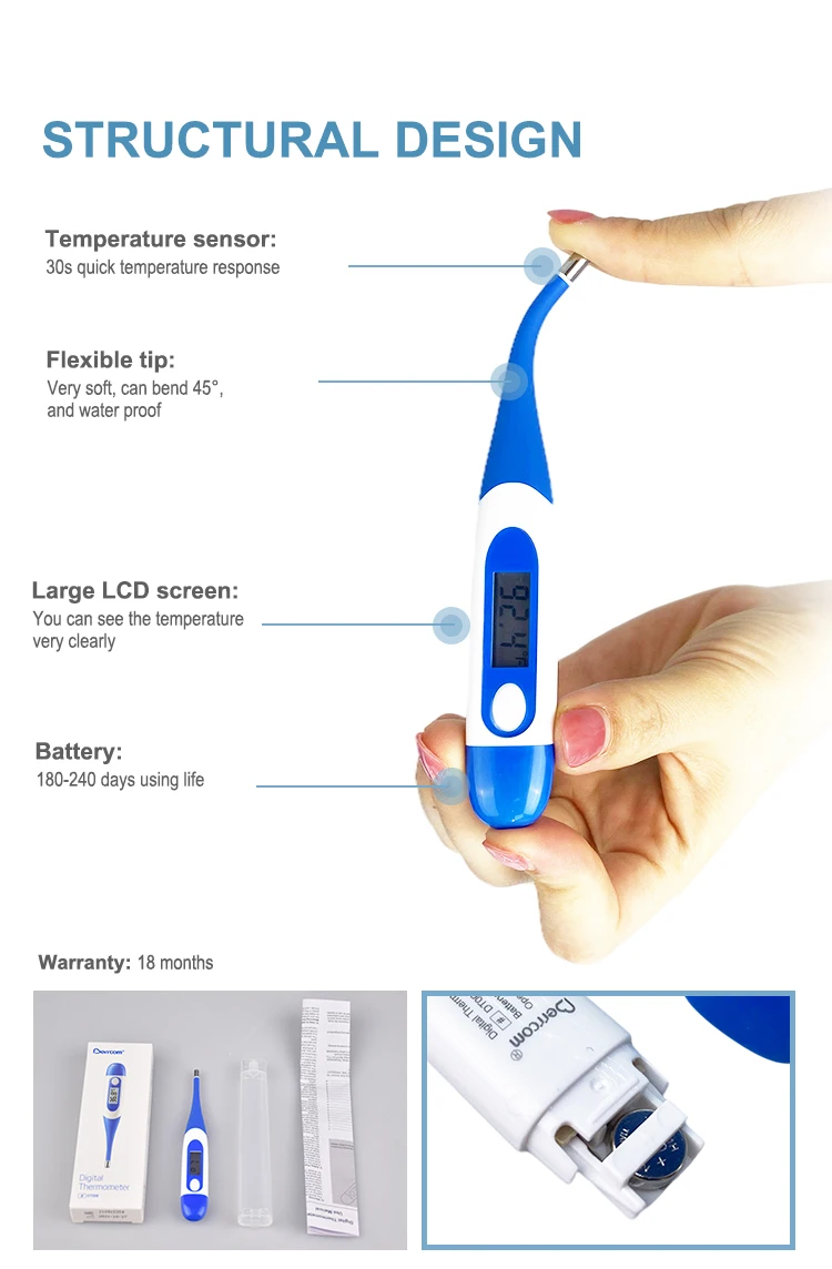 Support Logo Design Digital Thermometer household oral baby and child clinical thermometer