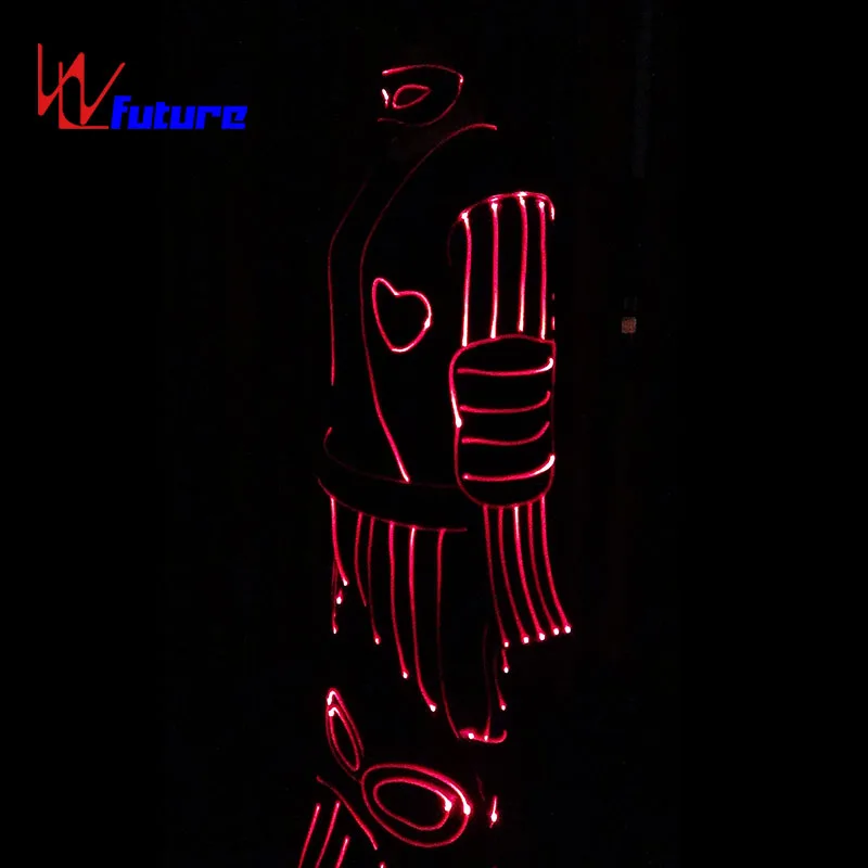 Unisex Adult Fluorescent Fiber Optic Dance Dresses Luminous Stage Wear with Programmable LED Performance Wear for Girls Boys