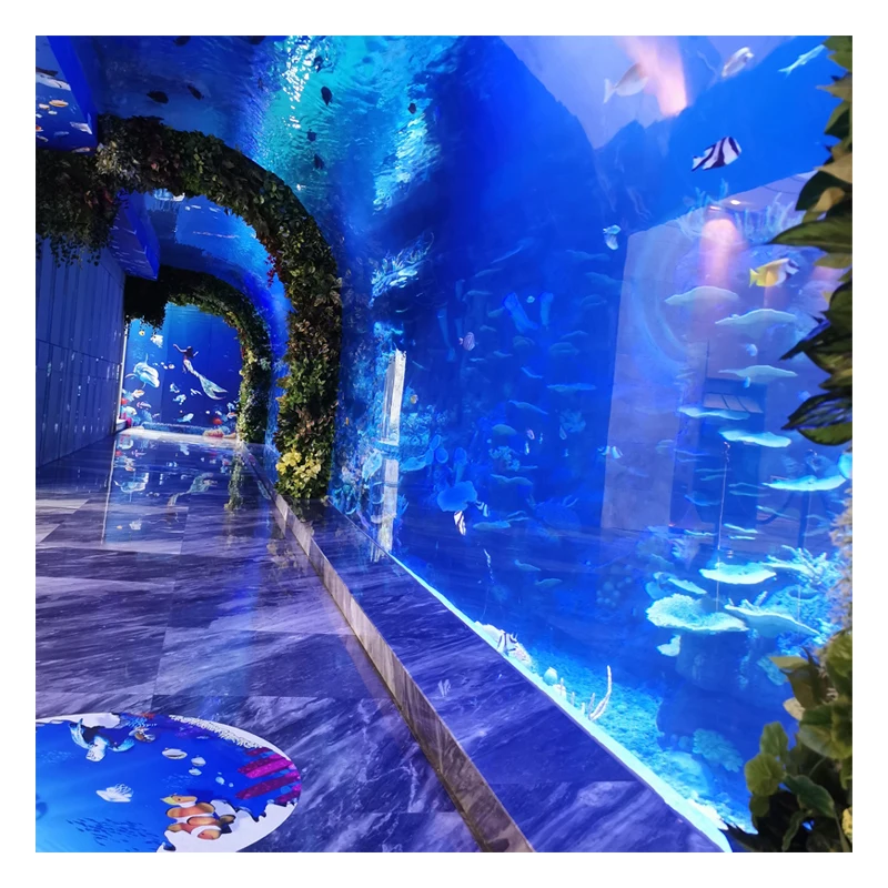 Factory direct clear thick acrylic sheet suitable for tunnel aquarium super clear big fish tank aquarium
