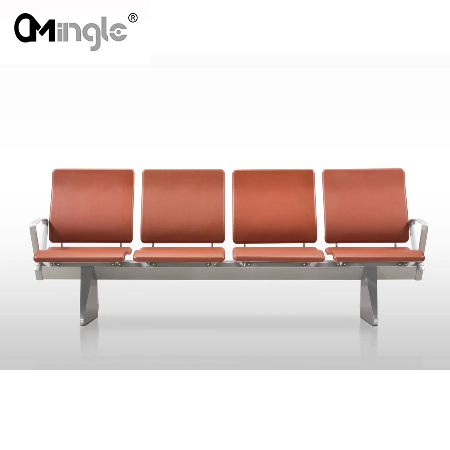 Aluminum Alloy Legs Armrest Cushion Hospital Waiting Room Chair Airport Station Salon Waiting Chairs