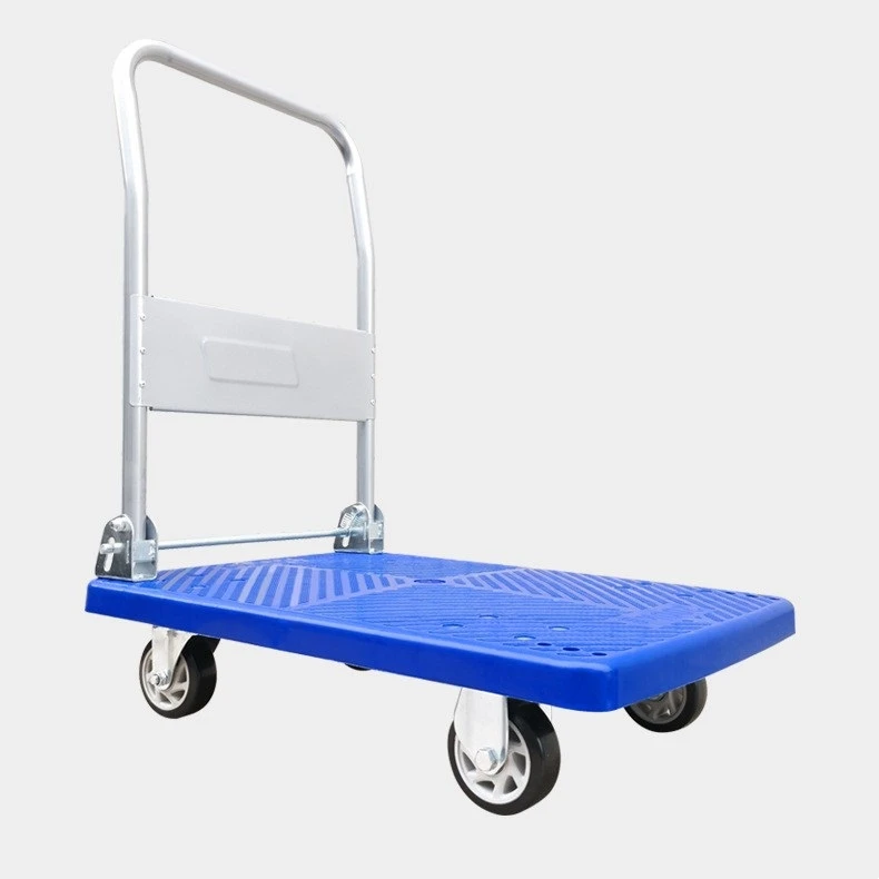 CMCL blue platform trolley 300kg industrial trolley hand carts trolleys