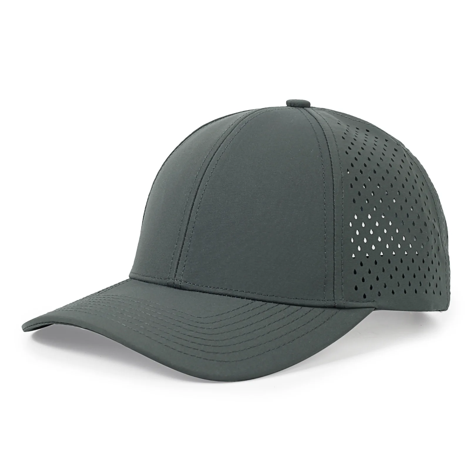 Fashion Laser Cut Hole Perforated Baseball Hat Custom 6 Panel Waterproof Hydro Mesh Cap Trucker Hat