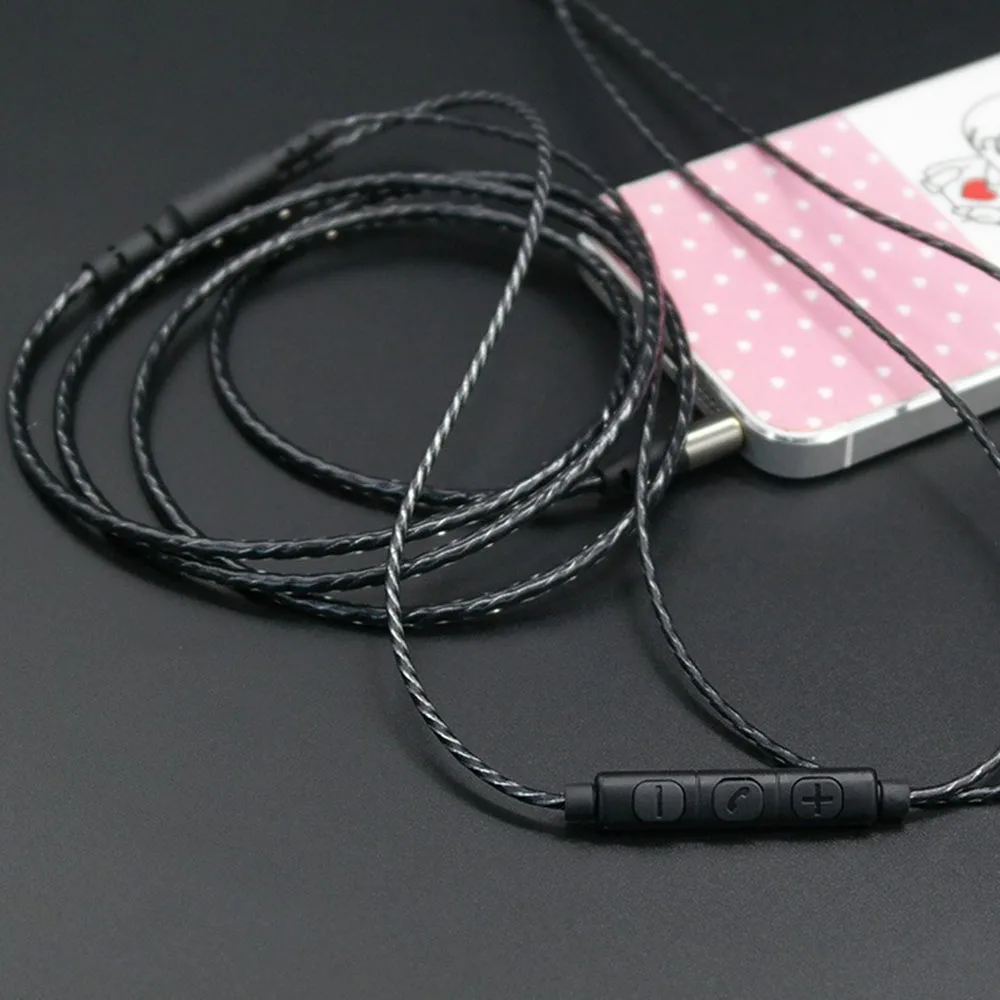 replacement IE80 IE 8I IE8 IEM earphone cable with voice remote and mic for Sennheiser