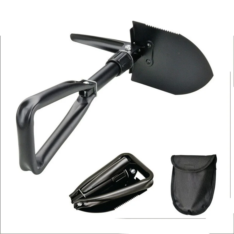 Factory Direct Camping Carbon Steel Spade Folding Shovels Portable Folded Sapper Shovel