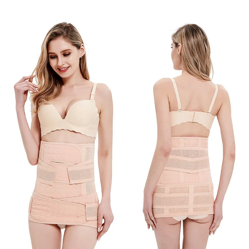 High Quality Wholesale Black color 3 in 1 Postpartum Recovery Belly Band Compression Abdominal Board Postpartum Support Belt