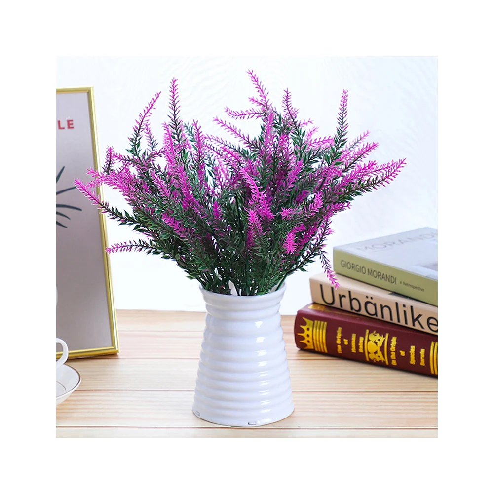 Hot sale lavender flowers artificial decoration plastic flower simulation bouquet plant potted