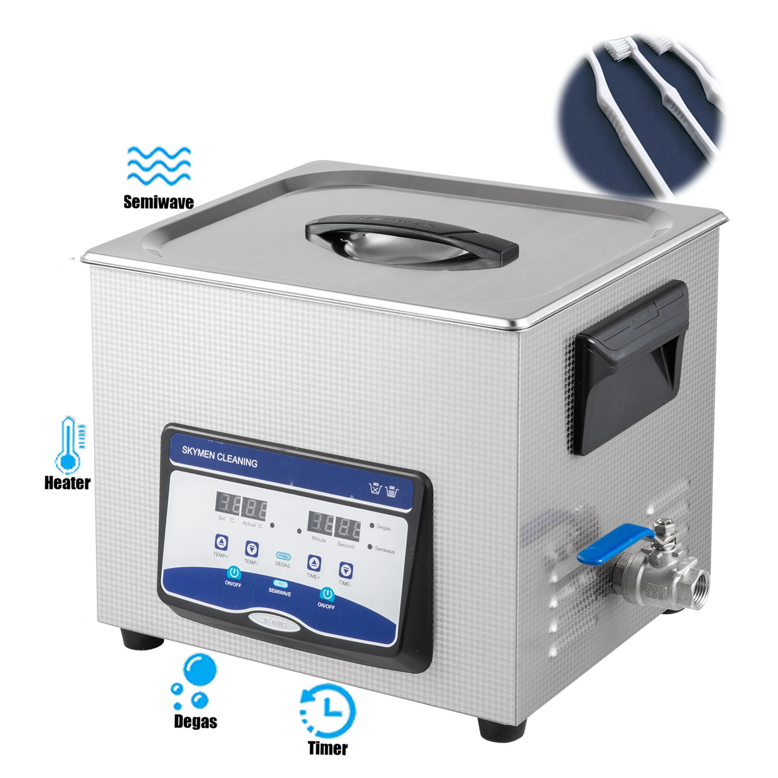 
 Стоматологический Ультразвуковой очиститель 10 л, цифровой ультразвуковой очиститель, австралийская/Американская Вилка для ювелирных магазинов  Стоматологический Ультразвуковой очиститель 10л цифровой звуковой очиститель Австралия/США штекер для ювелирн