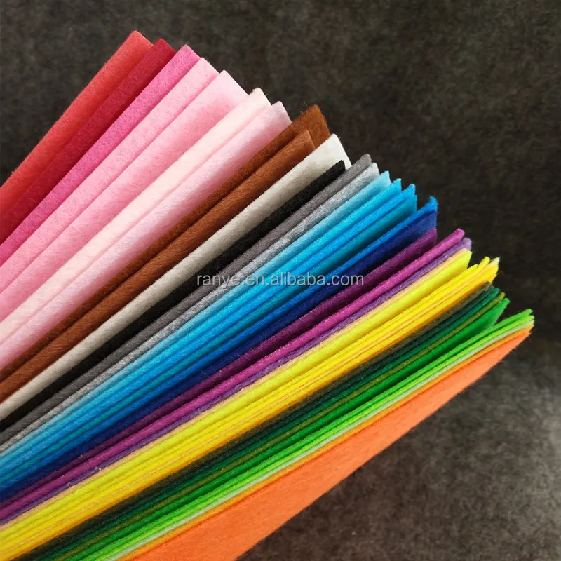 Package of Colored Felt Fabric Sheets 8*12 inches 10Pcs 1mm Thick Sewing DIY Felt Craft for Kids