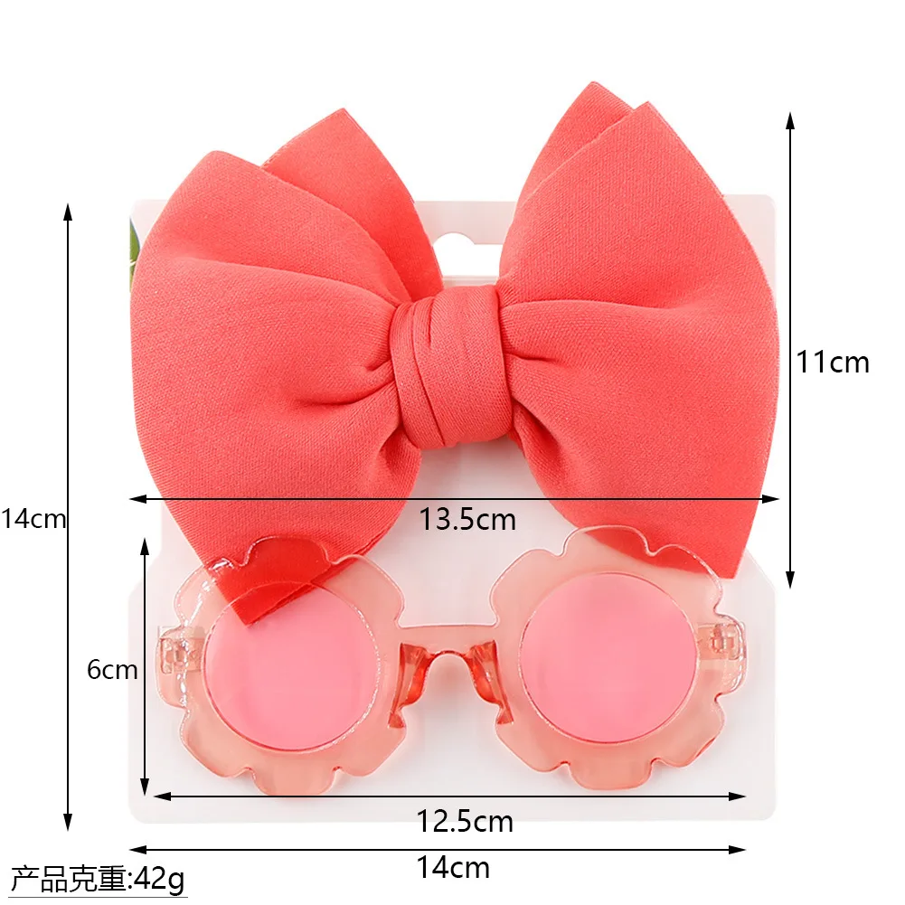 2023 TS Headband kids Sunglasses Matte Flower sun glasses Eye Wear Nylon Elastic Hair Bands Headdress
