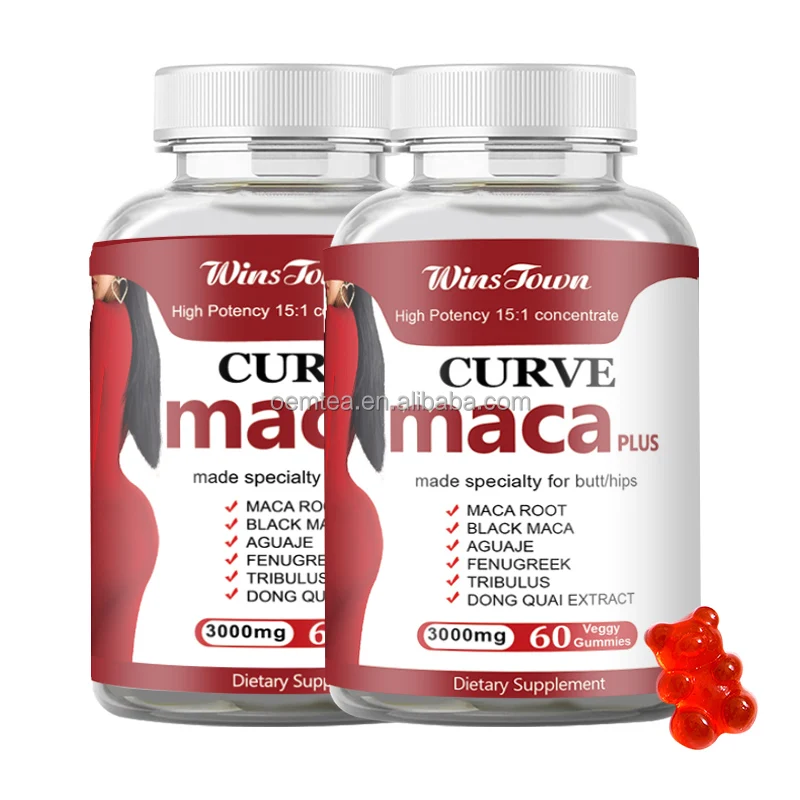 Best selling maca pills Capsules Hips Butt Gummies from Factory Private Label
