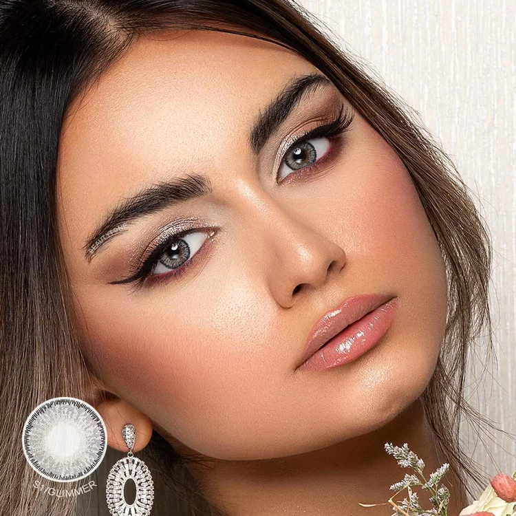 Glimmer high quality contact lenses packaging box gray color lenses contact with diameter 14.5 eye lenses