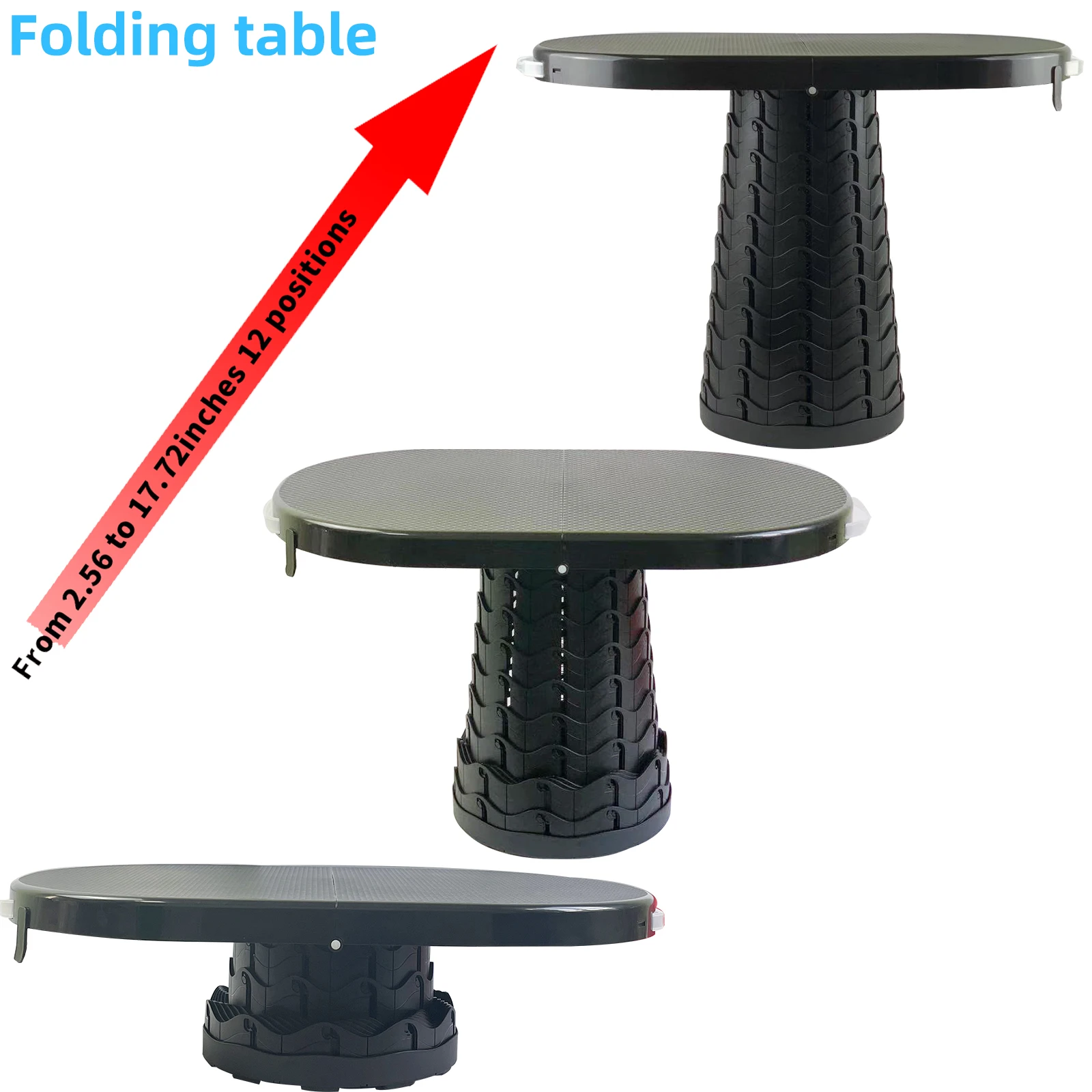 2023 Latest  Retractable camping tables foldable telescopic portable plastic camping fishing garden table