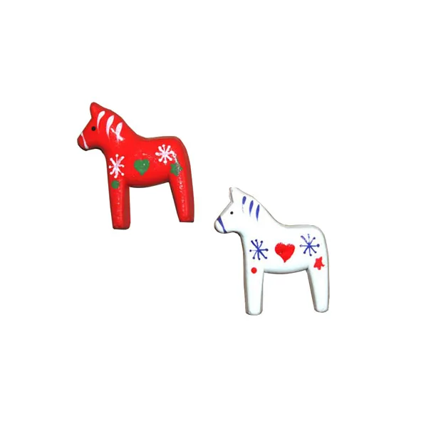 European and American handpainted wooden dala horse refrigerator stickers  magnetic stickers decorative dala horse stickers
