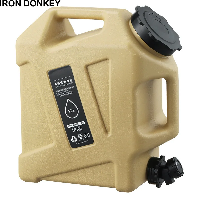 IRONDONKEY Camp Drinking Water Bucket Storage Pure Water with Faucet RV Car mounted Outdoor PE Water Bucket Dew