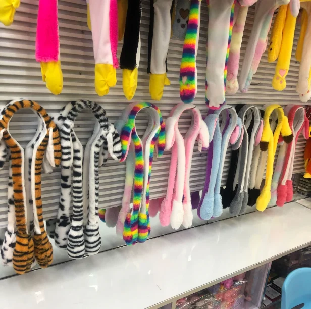 Factory Wholesale Soft Plush Toys Bunny Hat Color Led Light Toys Warm Winter Hat For Holiday