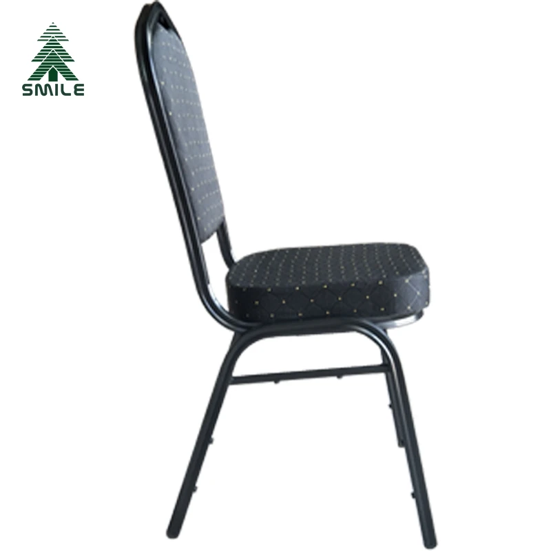 Wholesale China Factory Price Modern Design Red Fabric Iron Stackable Banquet Chair for Hotel Wedding